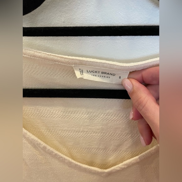 Lucky Brand - Long Sleeve Woven Mixed Top - NWOT - Picture 6 of 8